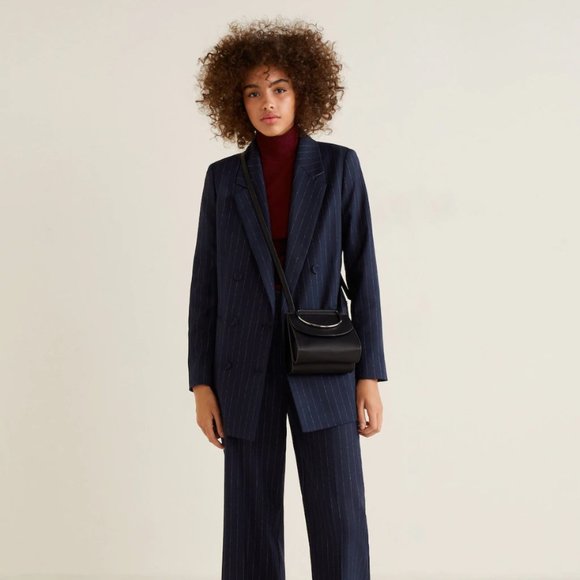 navy pinstripe blazer - Picture 2 of 7